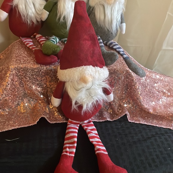 Gnomes Christmas decor 3 pieces gnome plush dolls w/ bendable hats and l… - Picture 7 of 8